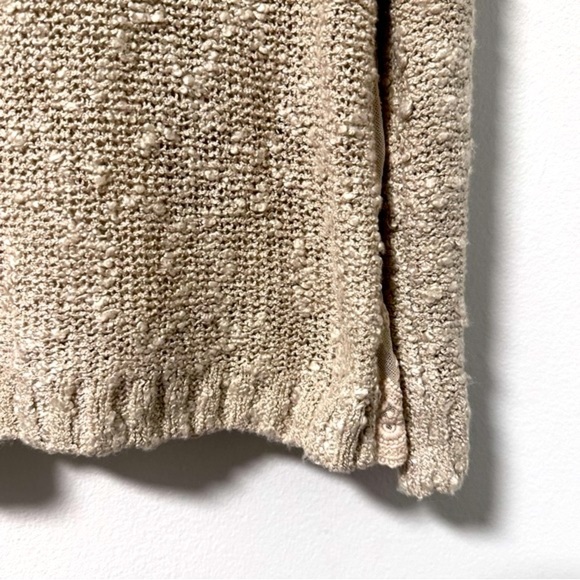 Promesa Beige Knubby Open Knit Lace Back Sweater Women’s Size Small Coquette - Picture 7 of 15